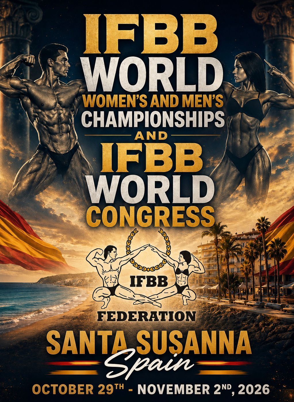 Wettkampfplakat IFBB World Women’s and Men’s Championships